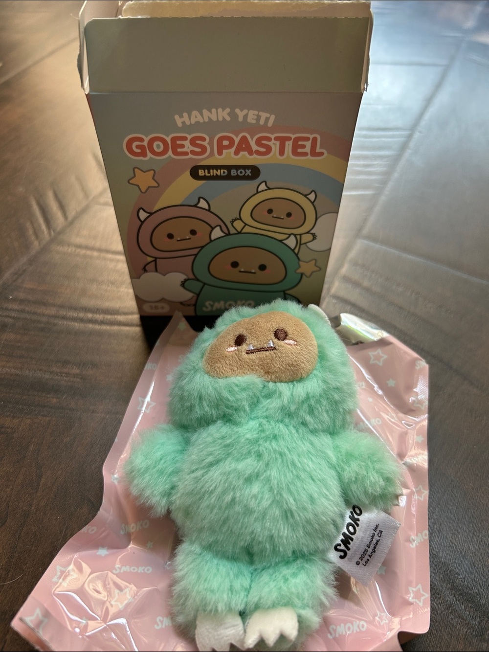 Hank Yeti Goes Pastel bag charm blind box - Teal Hank Yeti
